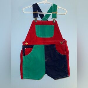 Vintage Colorblock Overalls
